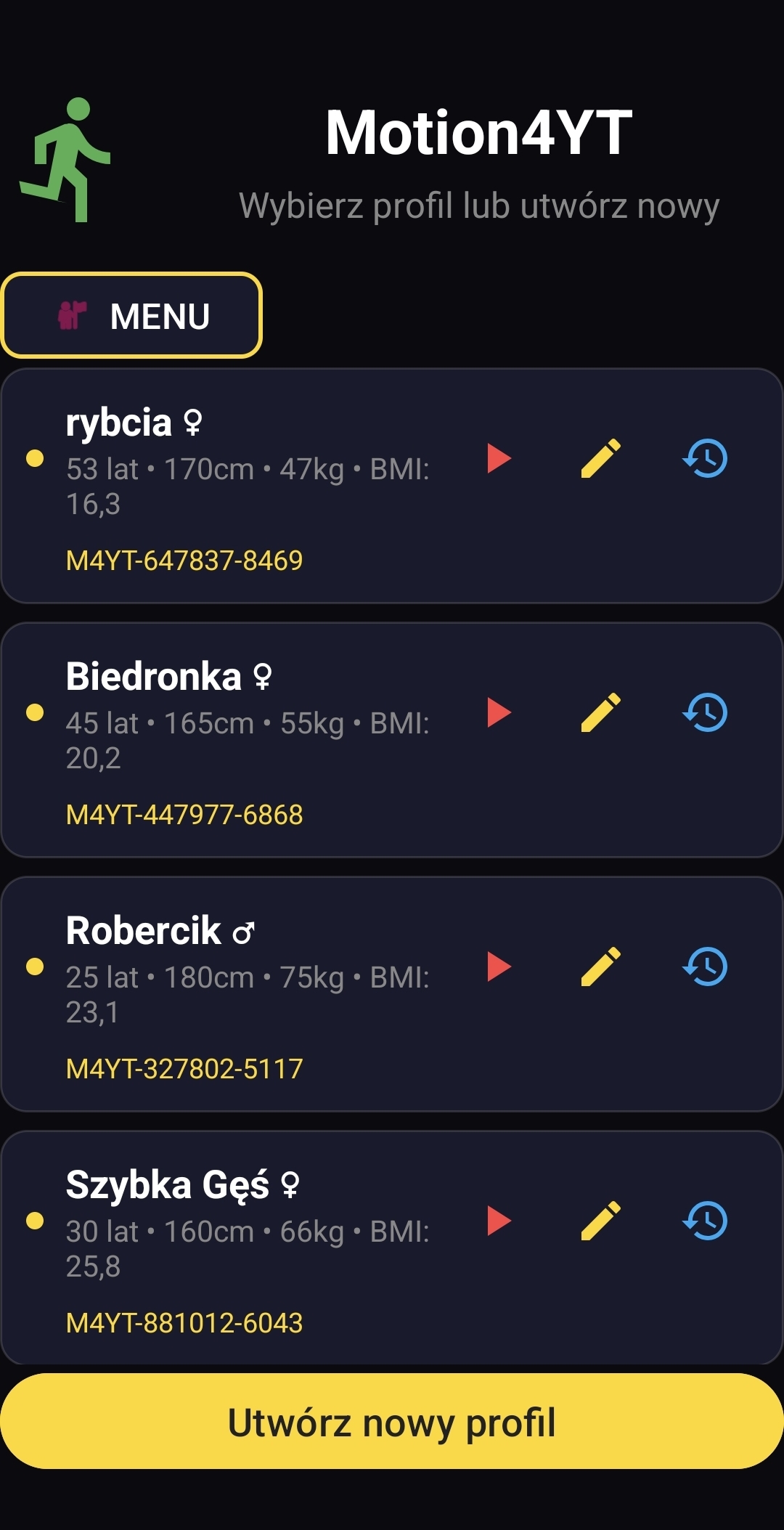 Lista profili